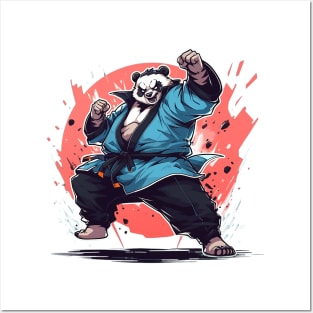 karate panda Posters and Art